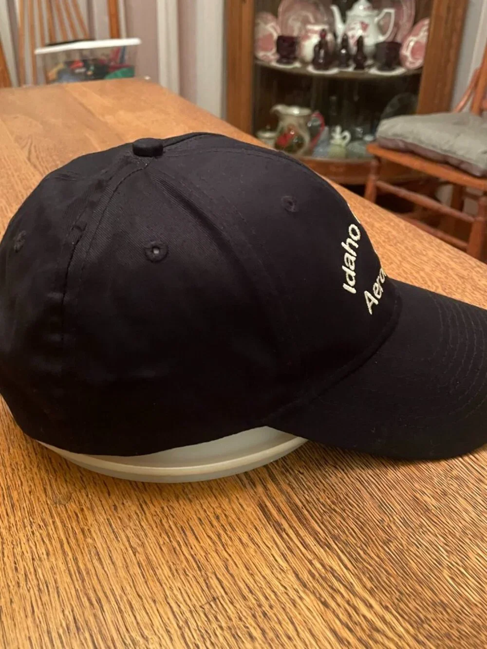Idaho Division of Aeronautics Black Hook and Loop Baseball Hat Cap